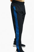 Urban Stripe Active Track Pants| Blue
